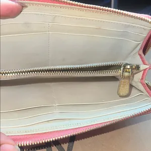 Designer Miu Miu Coral Pink Leather Wallet thumbnail 5