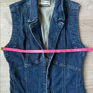Free People CRVY Ring The Alarm Denim Jumpsuit. XS thumbnail 5