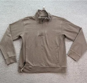 Nike Yoga Y2K Brown Dri Fit Quarter Zip Loose Fit Pullover Sweatshirt Womens M thumbnail 1