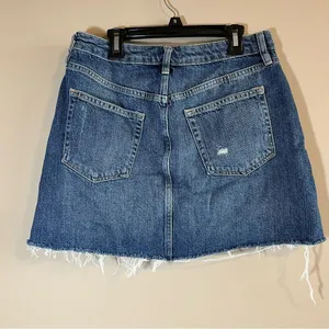 ✨ Free People We the Free Women’s Denim Button Fly Mini Skirt Raw Hem 29 thumbnail 5