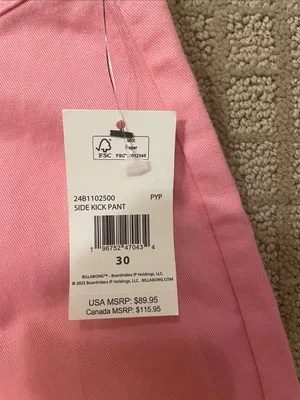 Billabong Pink Side Kick Pant thumbnail 3