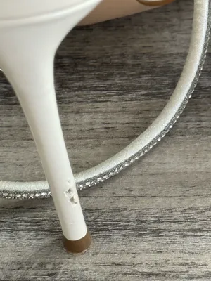 steve madden viable white embellished heels thumbnail 6