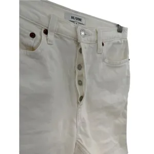RE/DONE 90s High Rise Cutoff Bermuda Denim Shorts White Size 28 thumbnail 3