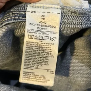 Gap Denim Shortalls Short Overalls SZ XS 90s Streetwear Farm Y2K VTG Inspired thumbnail 5