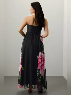 One33 Social Chiffon Strapless Gown Black Size 6 thumbnail 8