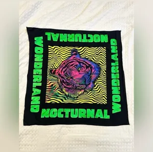 Nocturnal Wonderland Tiger Rave Festival Bandana Neon EDM Streetwear thumbnail 4