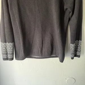 Aspen‎ Women's Charcoal Gray Fair Isle Pattern Hoodie Sweatshirt Size S Outdoor thumbnail 3