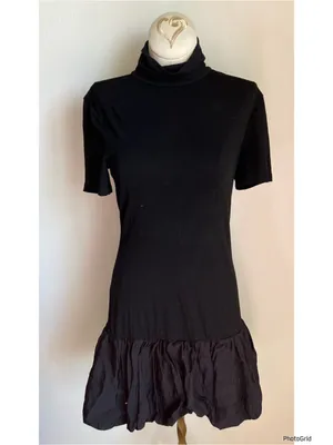 Reformation Dana Black Knit Dress Medium thumbnail 2