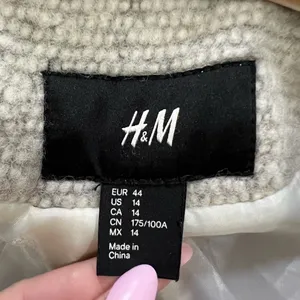 H&M Oatmeal Woolf Blend Overcoat Size 14 US thumbnail 3