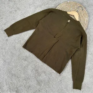 NWT Mango Women’s Crewneck Knit Sweater Longsleeve in Dark Olive S thumbnail 7
