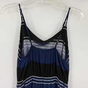 Old Navy Stripe Maxi Sundress Sz XS Coastal Preppy Boho Beach Navy Slip Minimal thumbnail 6