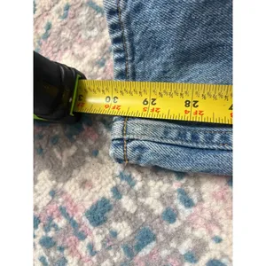 Denim Forum The Comfy Low Rise Loose Jeans 25‎ 30L Medium Wash Blue Distressed thumbnail 5