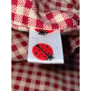 Fabric Tote Used Striped Paisley Gingham Red Beige Excellent Condition thumbnail 10