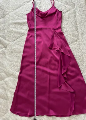 Nine West Cowlneck Maxi Satin Dress thumbnail 10