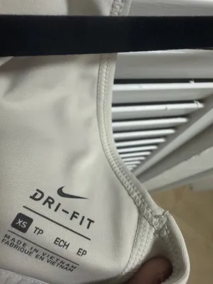 Nike Beige Sports Bra Crop Top with‎ White Swoosh size XS thumbnail 5