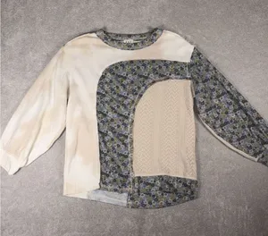 Pol Mazy Oversize Long Sleeve Floral Contrast Thermal Top Size‎ S thumbnail 1