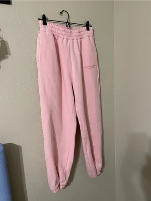 Comfrt Pastel Sweatpants Size Medium Bubblegum Pink Fleece Lined Thick Cozy thumbnail 6
