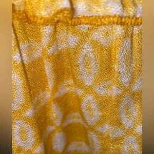 blue island Yellow Printed Boho Tie-Front Tunic thumbnail 3