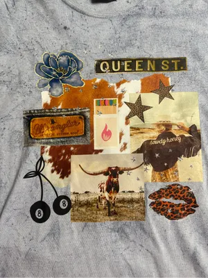 Comfort Colors Blue Colorblast Western Graphic Collage Short-Sleeve Tee thumbnail 4