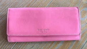 Kate Spade Pink Leather Wallet thumbnail 1