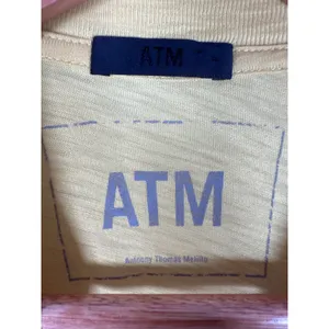 ATM Anthony Thomas Melillo Maxi Dress Womens Small Yellow Pima Cotton Slub comfy thumbnail 7