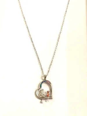 A girl and her cat charm necklace thumbnail 2