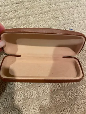Longchamp Cognac Brown Leather Sunglass Case thumbnail 4
