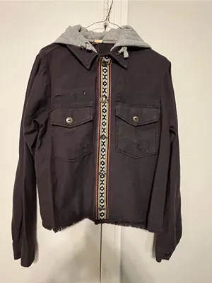 Free People Women’s Weekend Wonderer Gray Hoodie Jacket Size S Oversized thumbnail 2