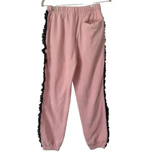 Teddy Fresh Pink Black Lace Jogger Sweatpants Women’s Size Small thumbnail 2