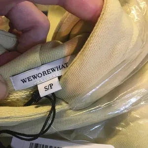 NEW WeWoreWhat Women's Size Small Light Yellow Oversized Hoodie Jacket thumbnail 6