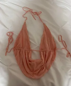 Bikini style triangle going out top Pink thumbnail 1