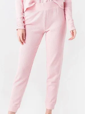 UGG Womens Kylo Brushed Rib Knit Jogger Sweatpants Size S Pink Lounge Cozy Soft thumbnail 1