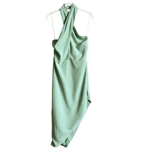 Astr Jodie Dress Mint Size Medium Asymmetrical Crisscross Strap Keyhole Wedding thumbnail 2
