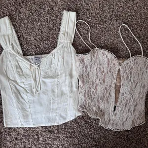 Princess Polly white tops crop  thumbnail 1