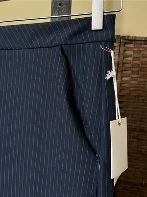 NEW Good American Stripe Ponte Knit Wide-Leg Trousers – Size 32 Plus Size thumbnail 7