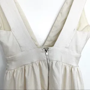 Lac Bleu 🤍Pearl White Mini Dress With Plunge Neck🤍 thumbnail 4