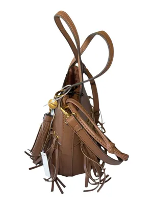 NWT $118 Steve Madden Fringe Bucket Bag Nutshell Tan Crossbody or Tote Bag thumbnail 5