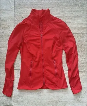 Zella zip jacket pink/coral fitted, Vented‎ Back Activewear,stretchy, Pocket thumbnail 1