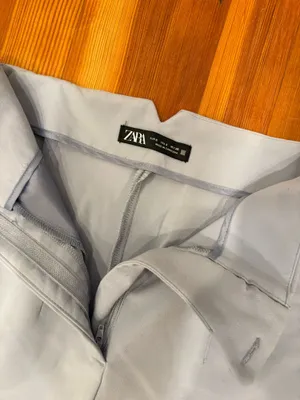 Zara light blue pants trouser  thumbnail 4