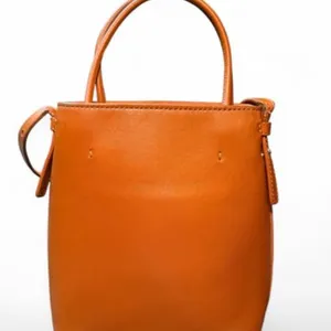 Chloé Sense Micro Tote Bag Caramel Brown Calfskin Leather Crossbody Bucket Purse thumbnail 2