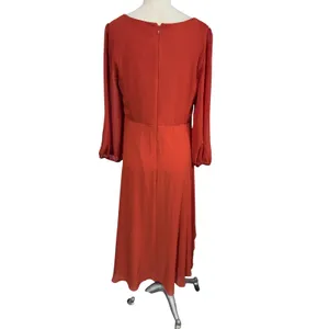 Ever‎ Pretty Women's Size 8 Burnt Orange Dress High Low V-Neck Chiffon Formal thumbnail 5