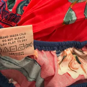 Flying Tomato Tropical Print Off The Shoulder Red Maxi Dress Womens XS Flowy Beach Vacation thumbnail 9