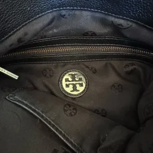 Tory Burch Black Leather convertible crossbody Chain Tote thumbnail 7