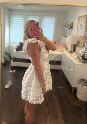 Lost + Wander white floral mini dress thumbnail 2