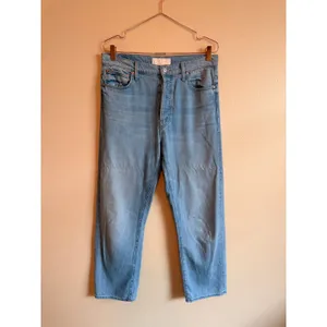 MOTHER Jeans Women 28 Light Blue The Ditcher Crop High‎ Rise Straight Leg Denim thumbnail 4