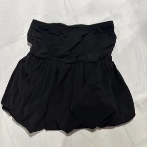 Just Polly NY Women's M Black Ruched Bubble Tube Top Strapless Stretch thumbnail 5