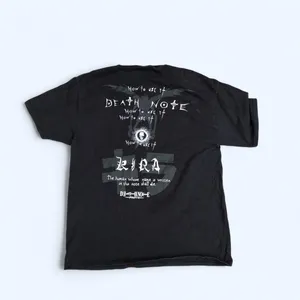 Y2K Goth Grunge Death Note Graphic T-Shirt Tee Top Emo Sz L Streetwear Black Ryuk Anime Tee Manga Japan Kira thumbnail 5