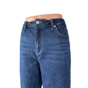 Quince Women's Blue High Rise Capri Baggy Straight Wide Leg Denim Jeans Pants 31 thumbnail 3
