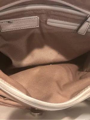 London Fog Cream Leather Tote with Tassel Accent thumbnail 12