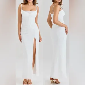 NWOT House of CB Lini Sleeveless white Mesh Maxi Dress Sz XS A-C thumbnail 2